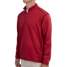 57%OFF メンズゴルフシャツ 高性能ウィップルオーバーシャ??ツ - ネック、長袖ジップ（男性用） High-Performance Wicking Pullover Shirt - Zip Neck Long Sleeve (For Men)画像